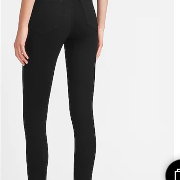 SALE❤️NEW HIGH WAISTED BLACK SUPER-SOFT SKINNY JEANS❤️❤️ - Picture 6 of 9